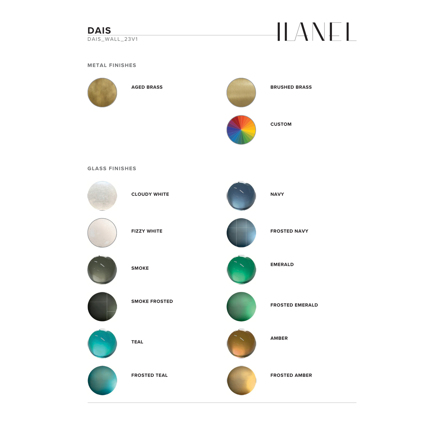 Dais Sphere Wall Light Wall Light ILANEL
