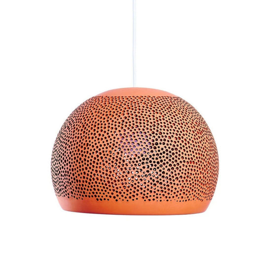 SpongeUp Handmade Clay Pendant Light Pendant Light Klaylife Dark Terracotta Small
