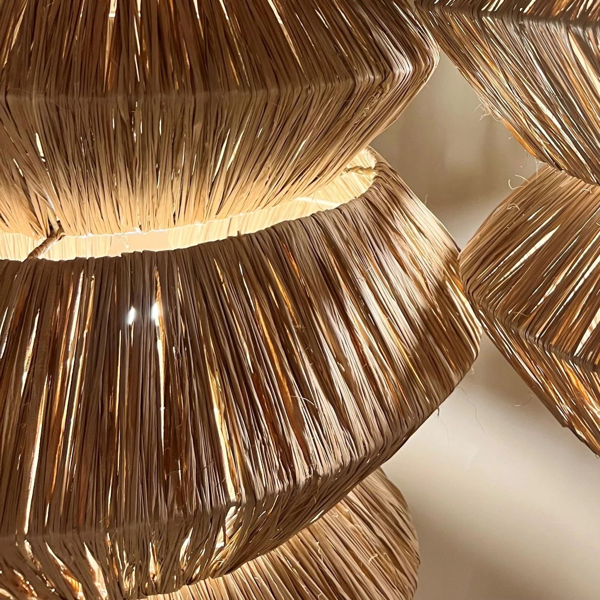 Abina Raffia Pendant Light Pendant Light Bisque Interiors