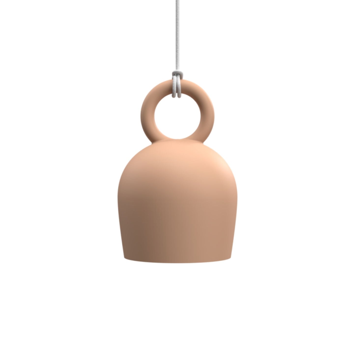 Calo Handmade Bell Clay Pendant Light Pendant Light Klaylife Salmon Medium