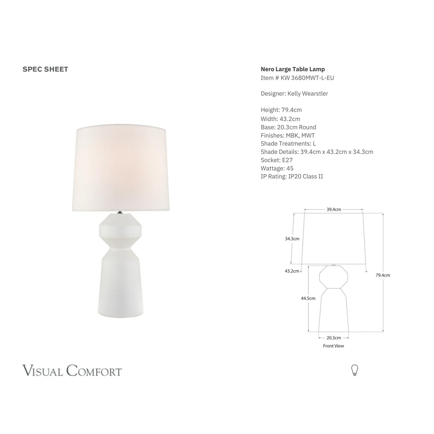 Kelly Wearstler Nero Large Ceramic Table Lamp Table Lamp Bloomingdales Lighting