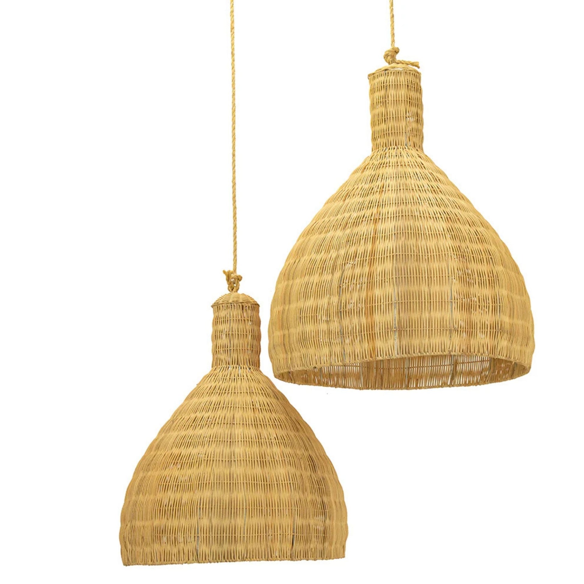 Keeya Rattan Beehive Pendant Light Pendant Light Bisque Interiors
