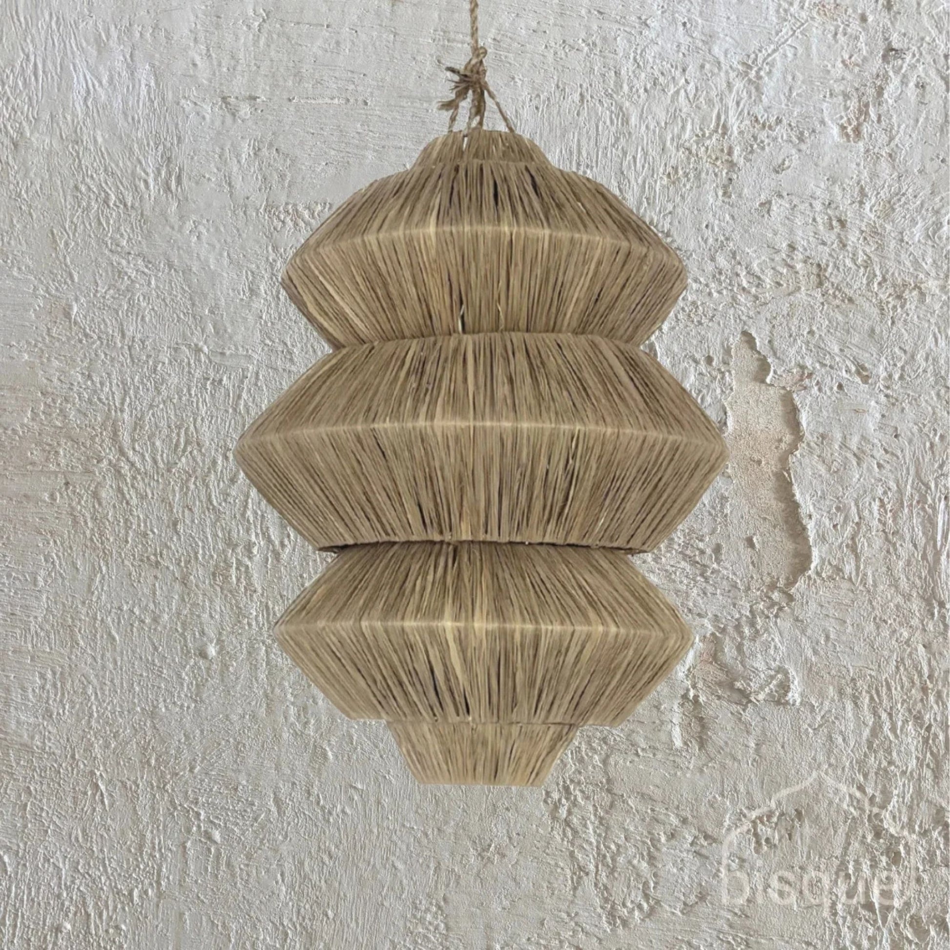 Abina Raffia Pendant Light Pendant Light Bisque Interiors