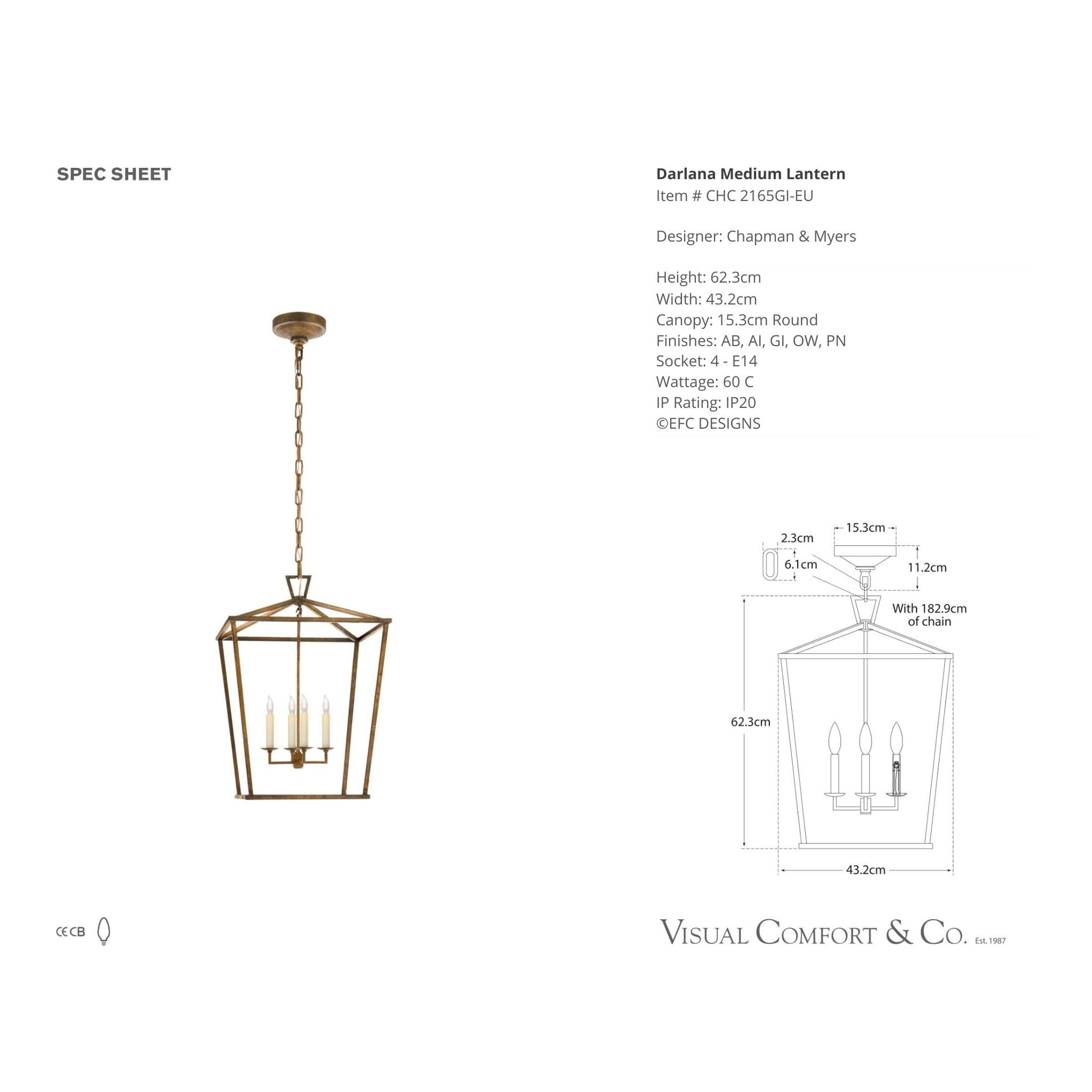 Chapman & Myers Darlana Medium Lantern Light Pendant Light Bloomingdales Lighting