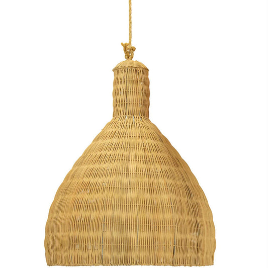 Keeya Rattan Beehive Pendant Light Pendant Light Bisque Interiors Large