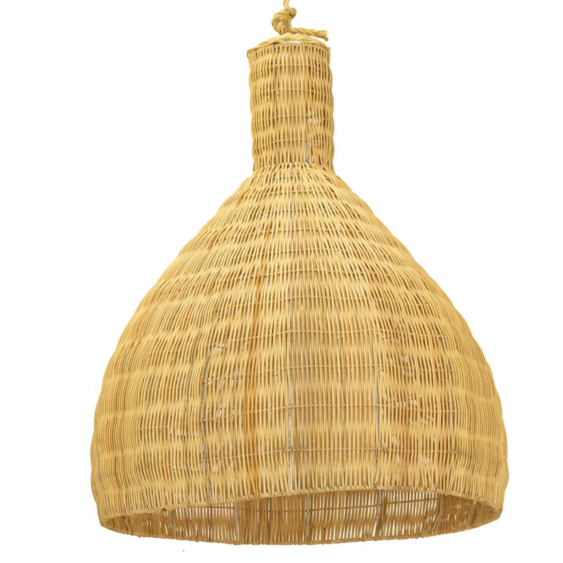 Keeya Rattan Beehive Pendant Light Pendant Light Bisque Interiors