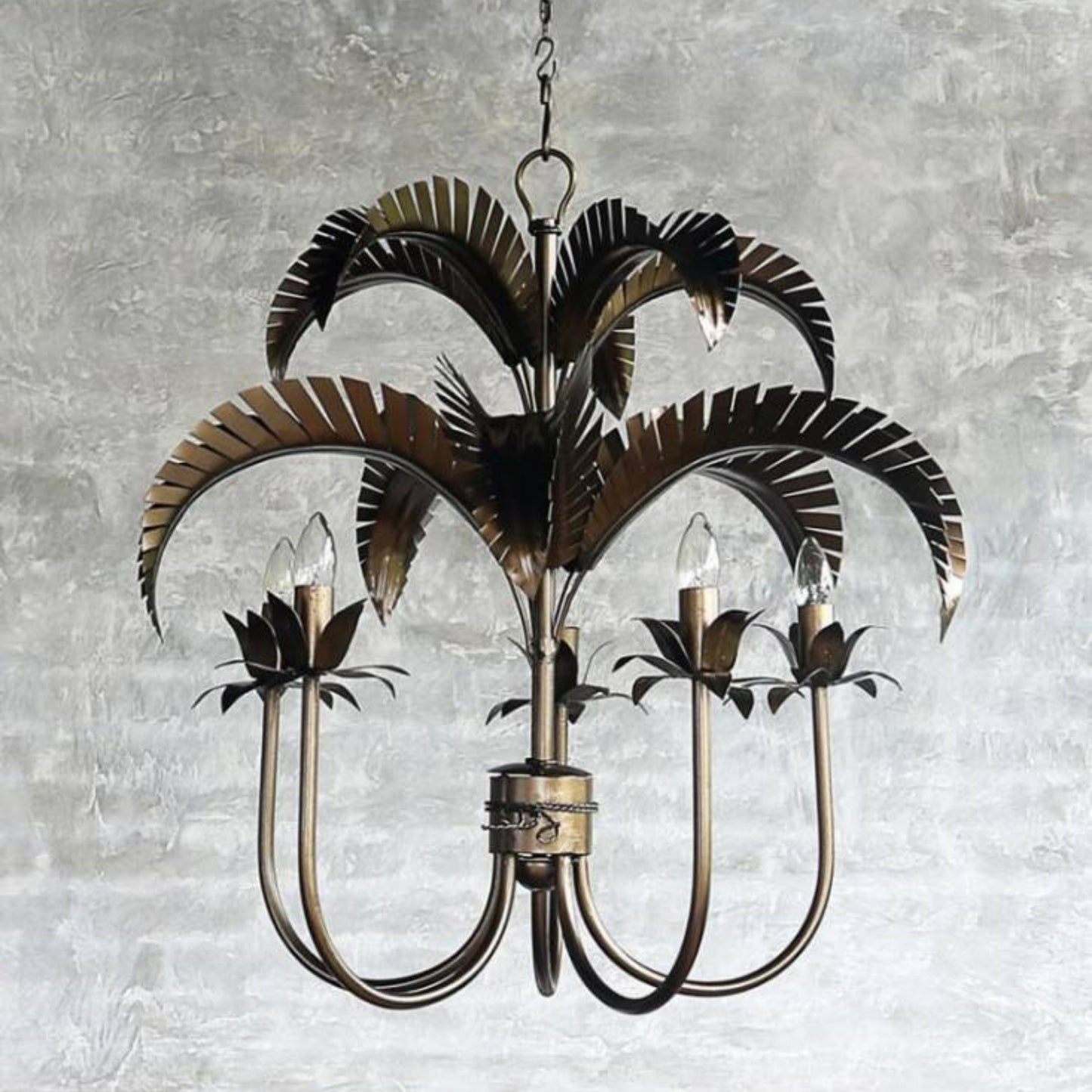 Palms Springs Large Leaf Chandelier Chandelier Gypset Cargo