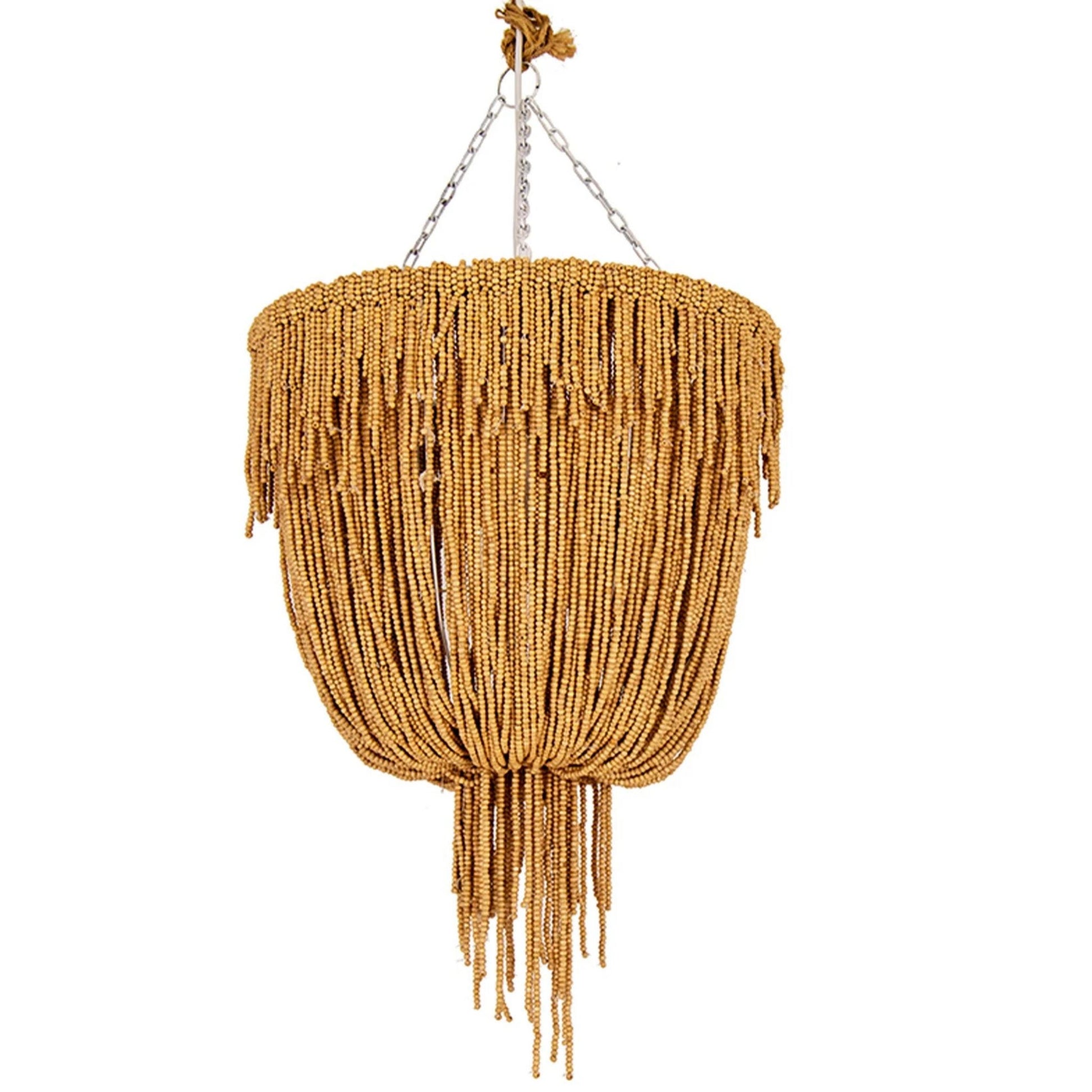 Kofi Coconut Bead Pendant Light Pendant Light Bisque Interiors