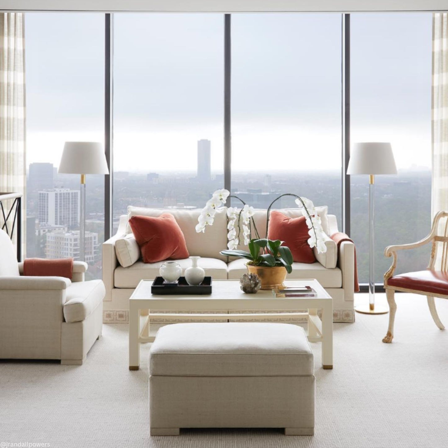 AERIN Riga Glass Floor Lamp - Brass Floor Lamp Bloomingdales Lighting