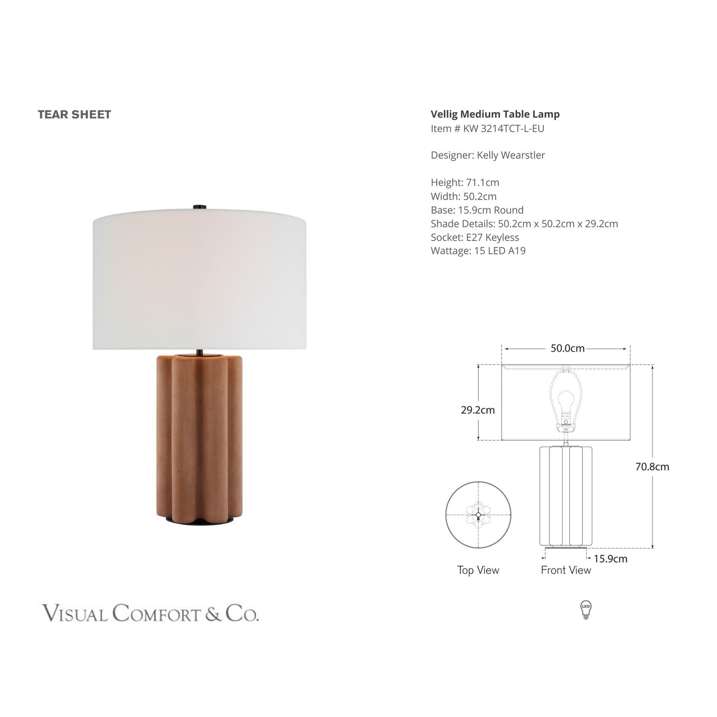Kelly Wearstler Vellig Medium Linen Table Lamp Table Lamp Bloomingdales Lighting