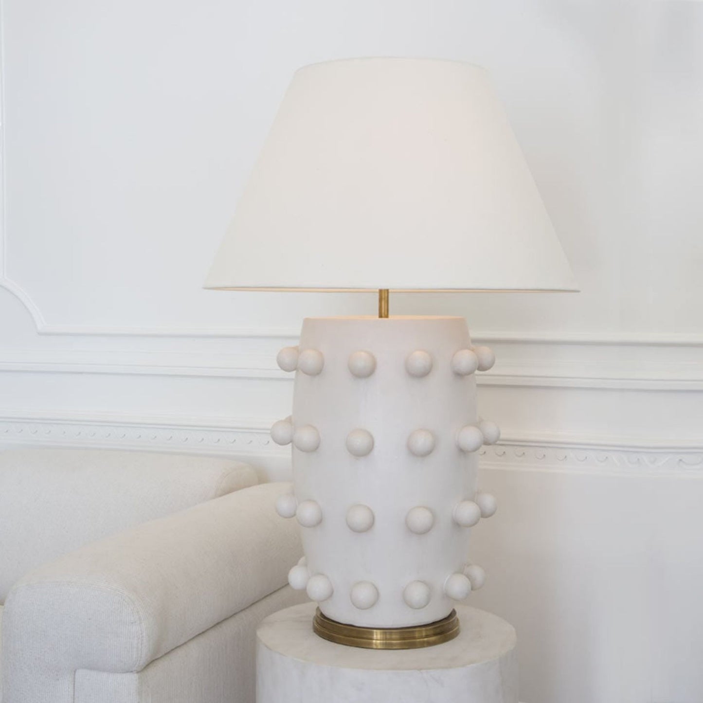 Kelly Wearstler Linden Sculpted Large Table Lamp - White Table Lamp Bloomingdales Lighting