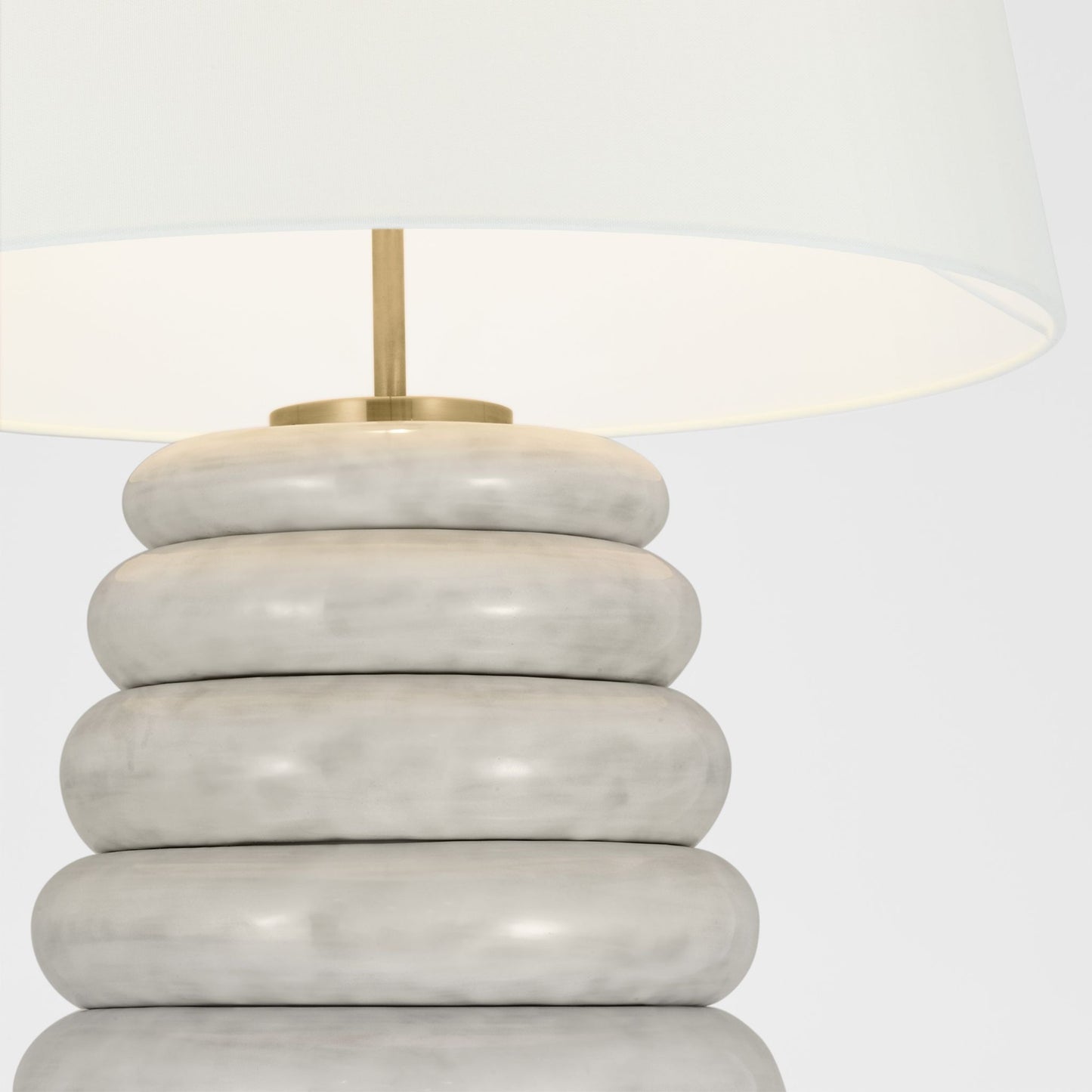 Kelly Wearstler Phoebe Stacked Linen Table Lamp - Antique White Table Lamp Bloomingdales Lighting