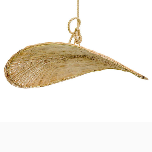 Marica Rattan Thin Wave Pendant Pendant Light Bisque Interiors Large