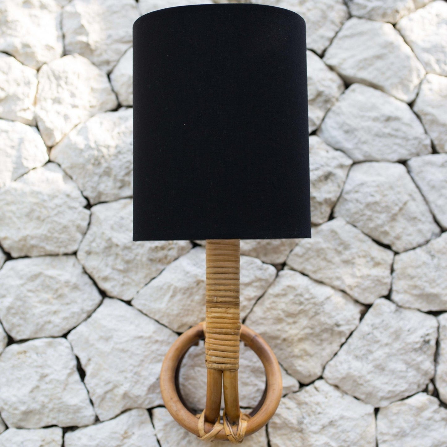 Rio Natural Rattan Wall Sconce Wall Light Gypset Cargo Black