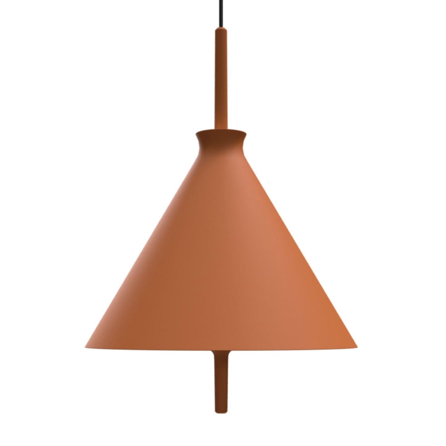 Totana Handmade Cone Clay Pendant Light Pendant Light Klaylife Dark Terracotta Large
