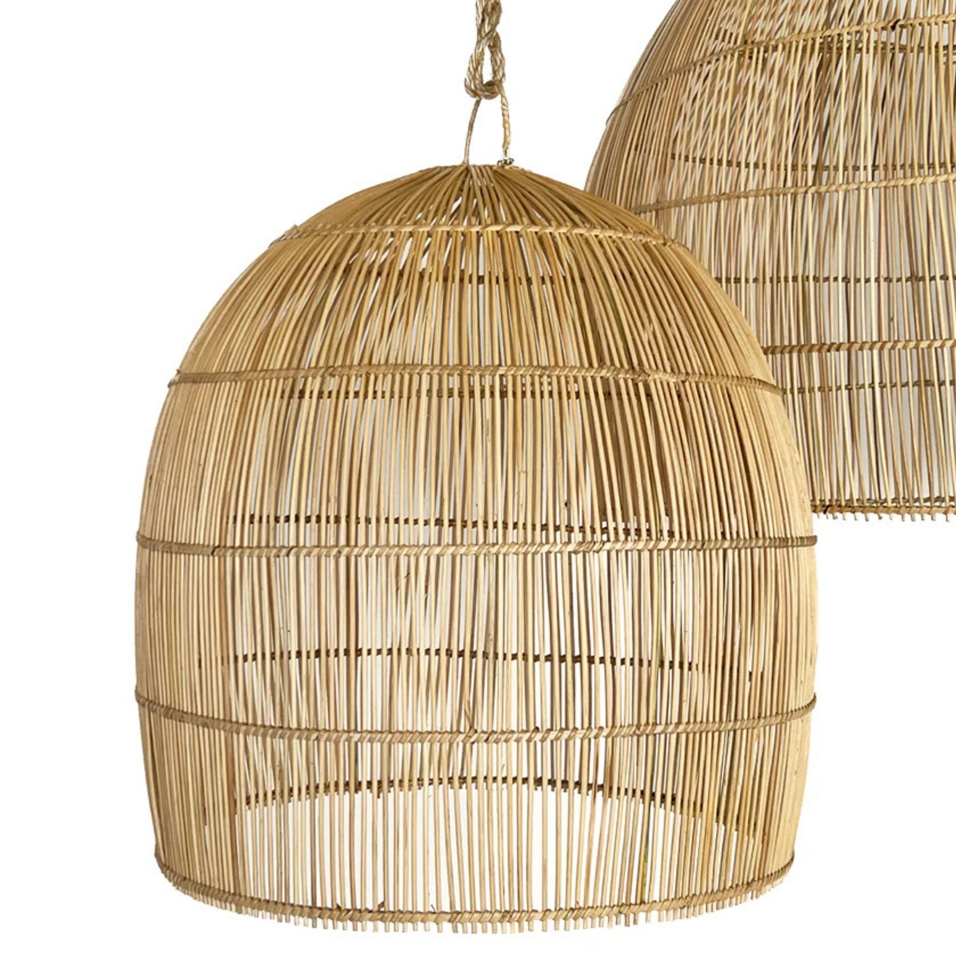 Misozi Rattan Dome Pendant Light Pendant Light Bisque Interiors