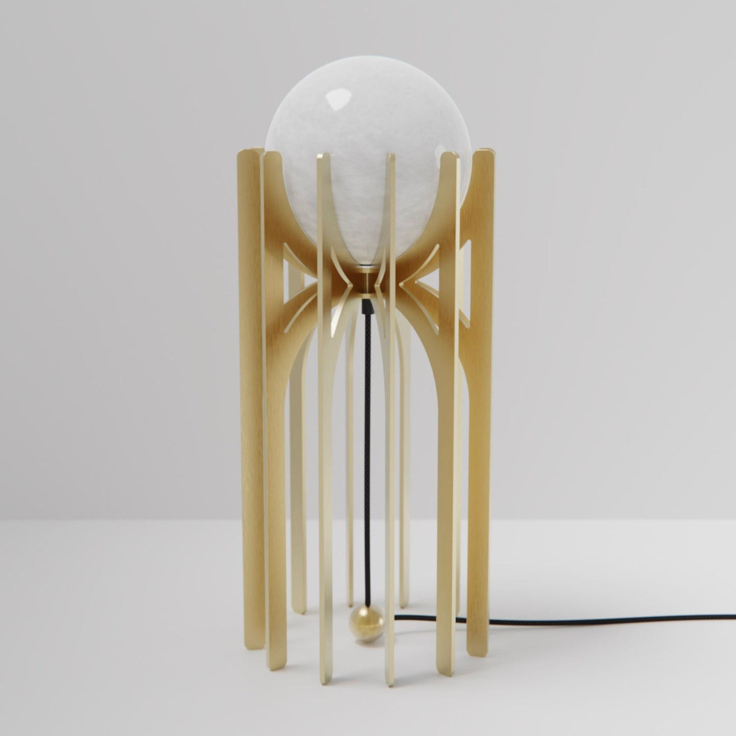 Stella Tower Table Lamp Table Lamp ILANEL Brushed Gold Tower