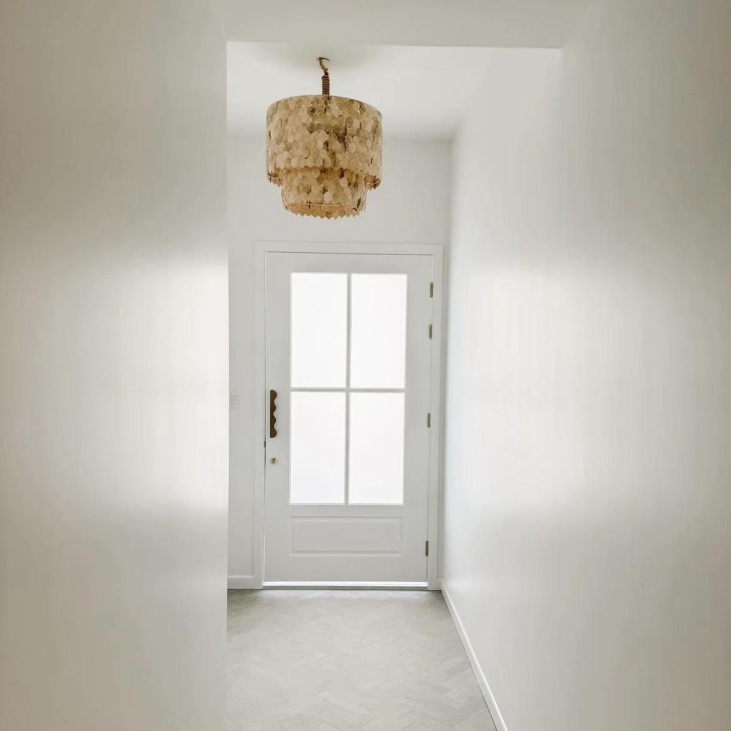 Epeli Coconut Shell 2-Tiered Pendant Light Pendant Light Bisque Interiors