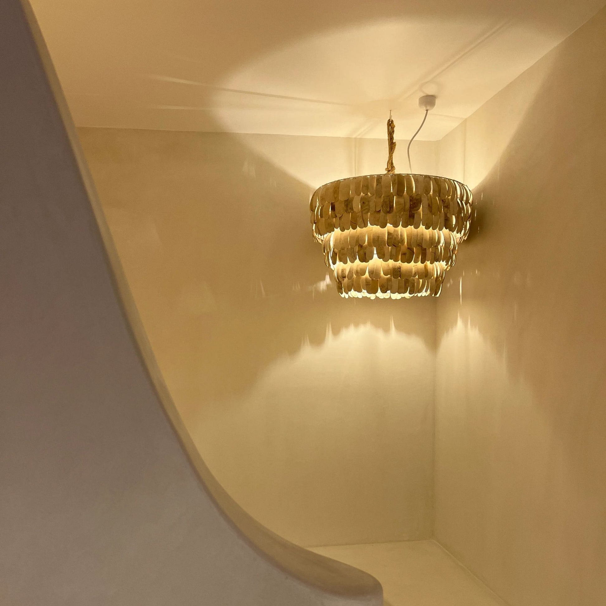 Adi Coconut Shell U Pendant Light Pendant Light Bisque Interiors