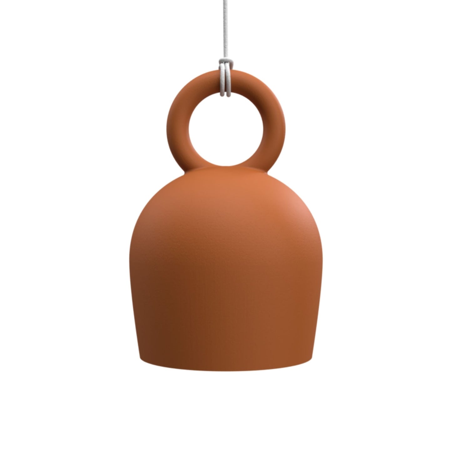 Calo Handmade Bell Clay Pendant Light Pendant Light Klaylife Dark Terracotta Large