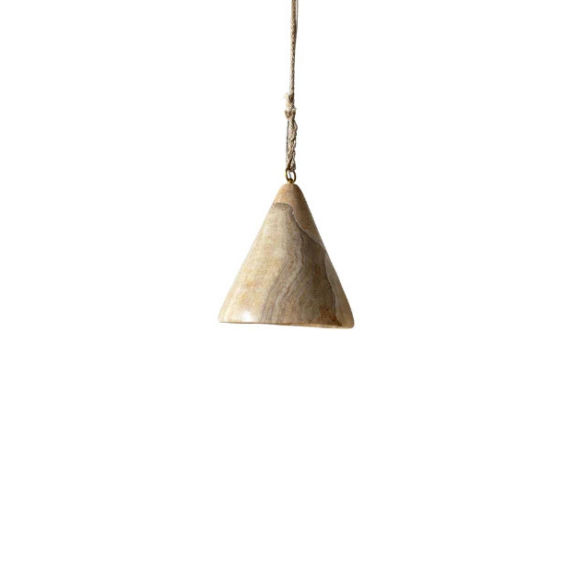 Santan Polished Onyx Cone Pendant Light Pendant Light Bisque Interiors