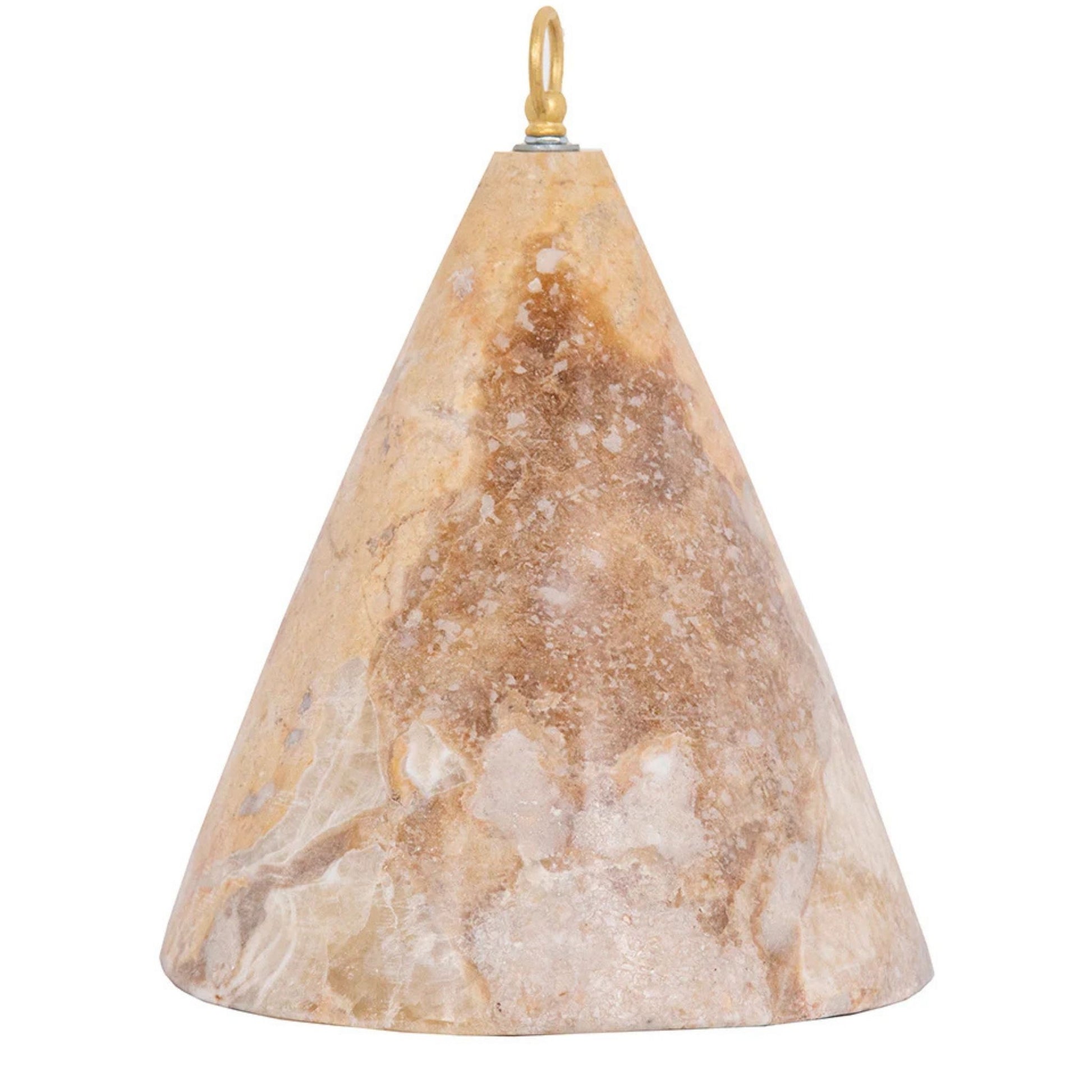 Santan Polished Onyx Cone Pendant Light Pendant Light Bisque Interiors