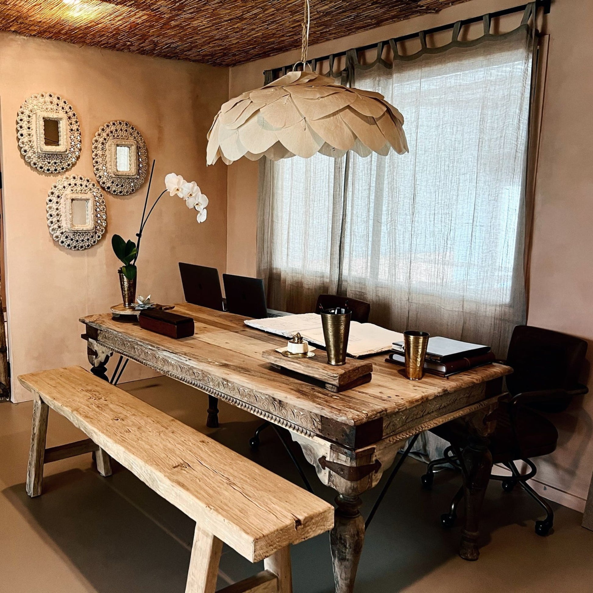 Kapar Cotton Petal Pendant Light Pendant Light Bisque Interiors