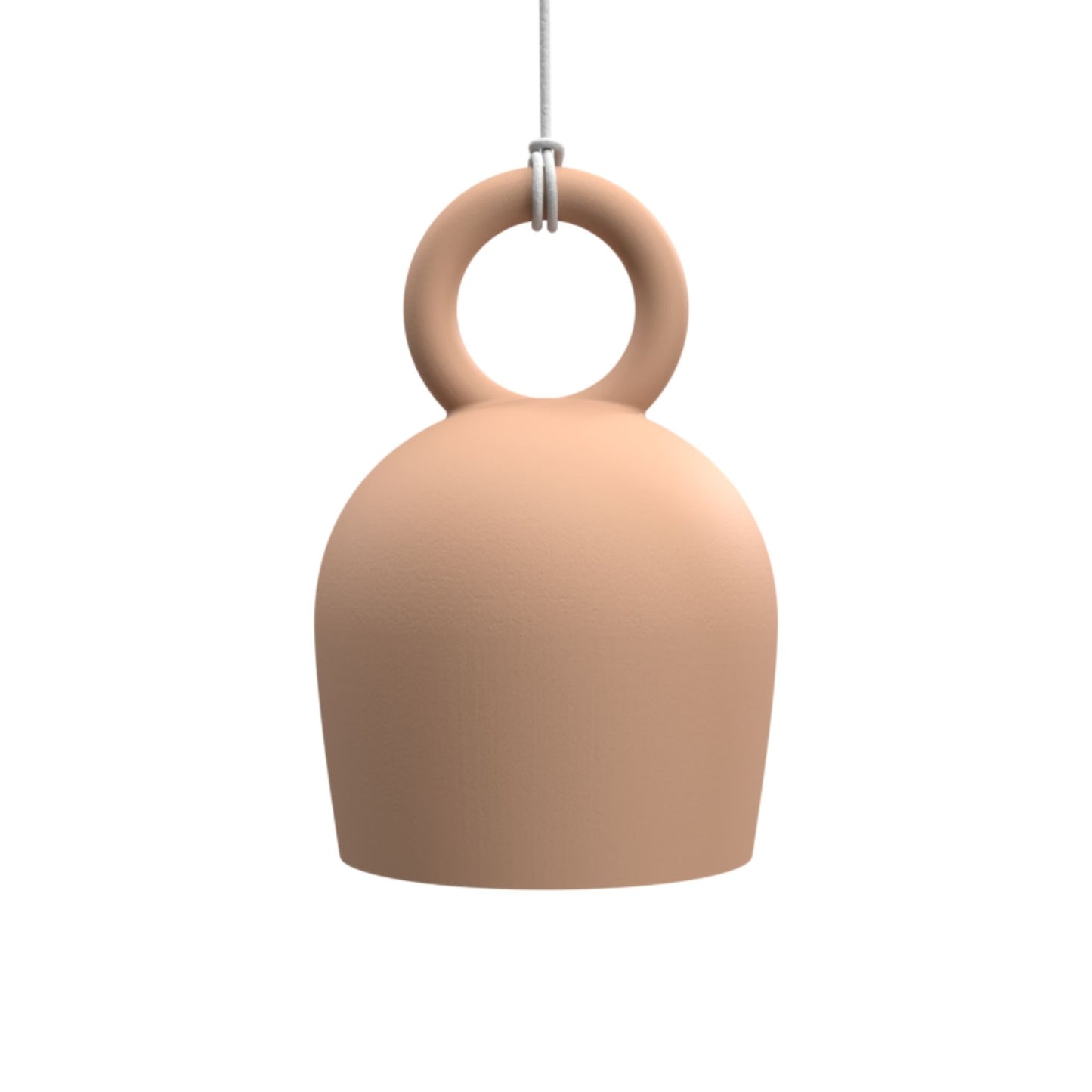 Calo Handmade Bell Clay Pendant Light Pendant Light Klaylife Salmon Large