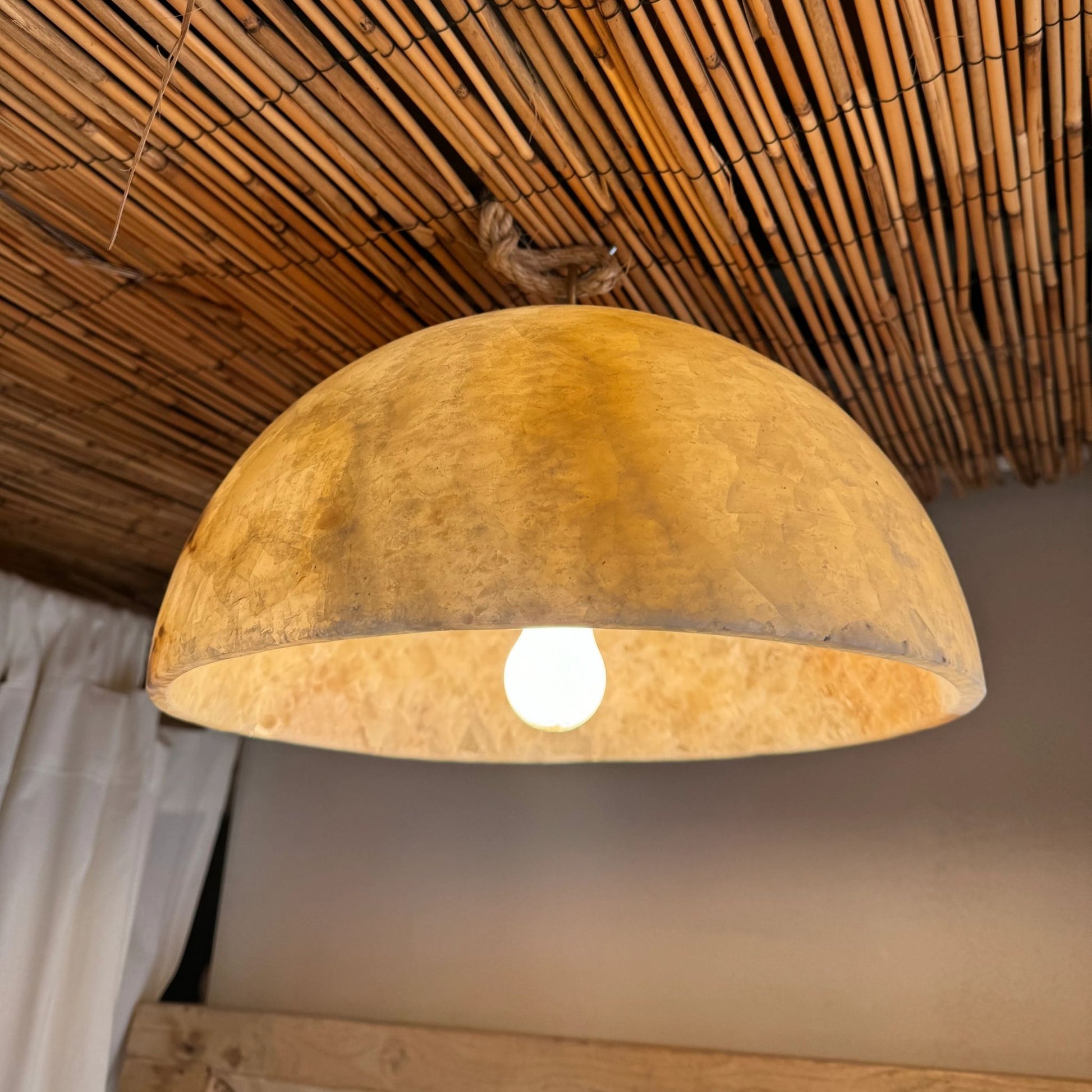 Shumba Onyx Polished Pendant Light Pendant Light Bisque Interiors