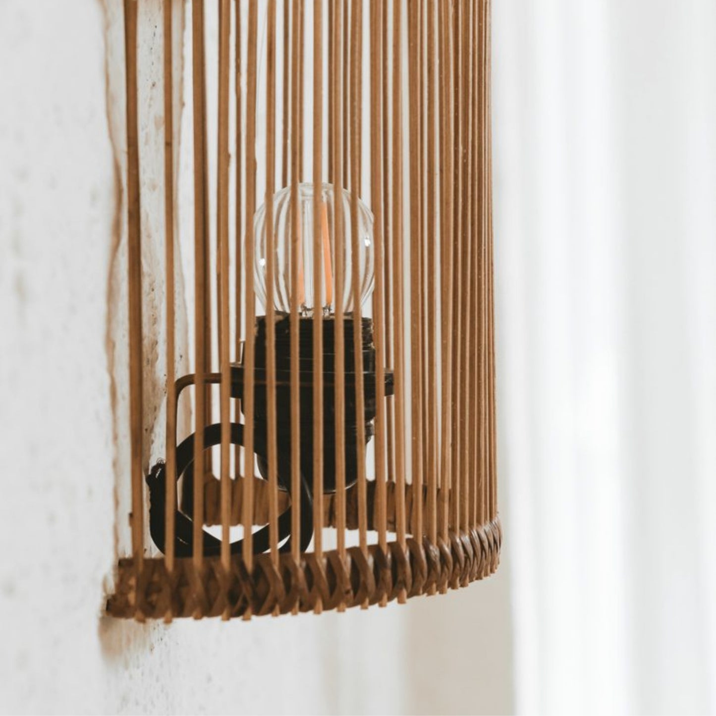 Tike Hau Natural Rattan Wall Sconce Wall Light Gypset Cargo