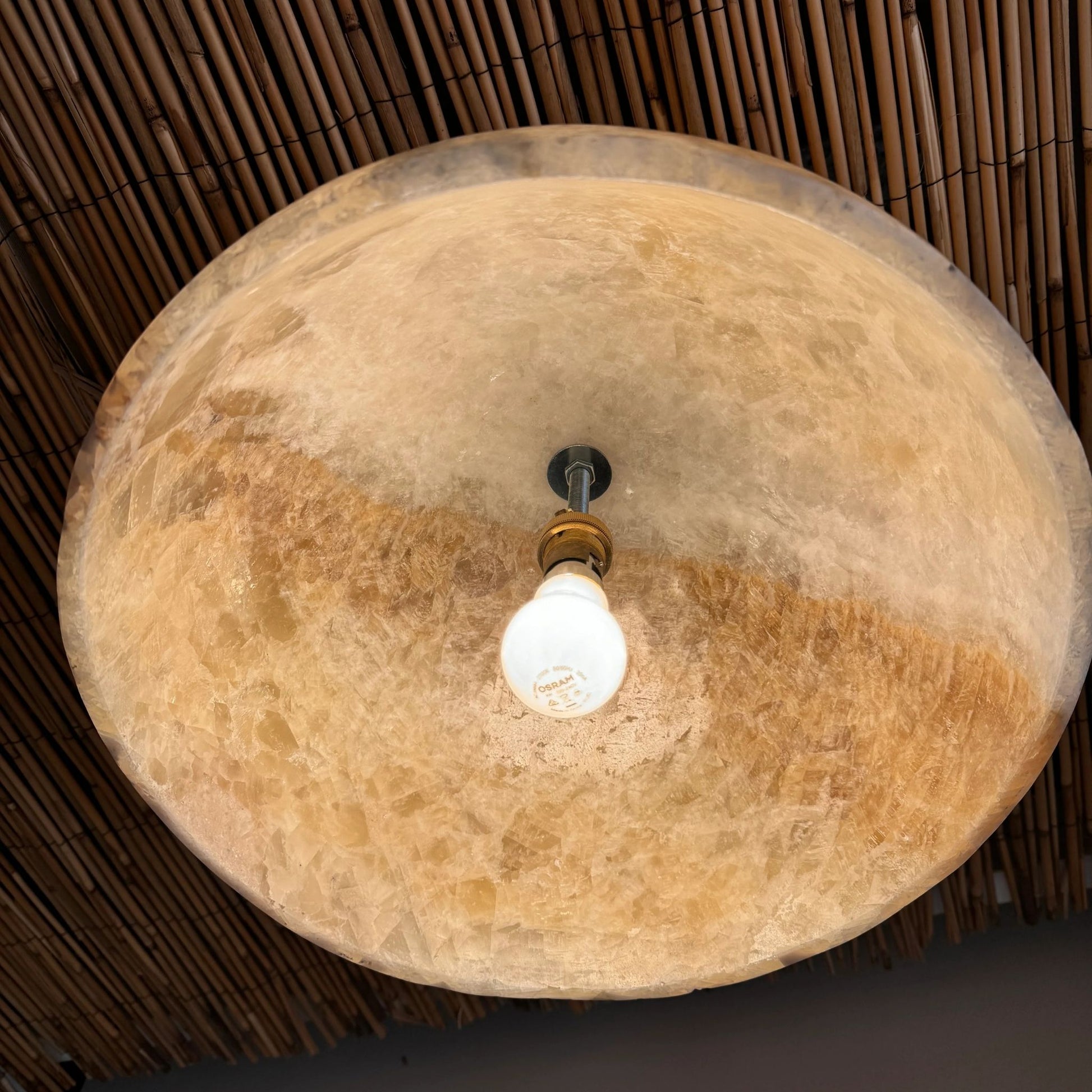 Shumba Onyx Polished Pendant Light Pendant Light Bisque Interiors