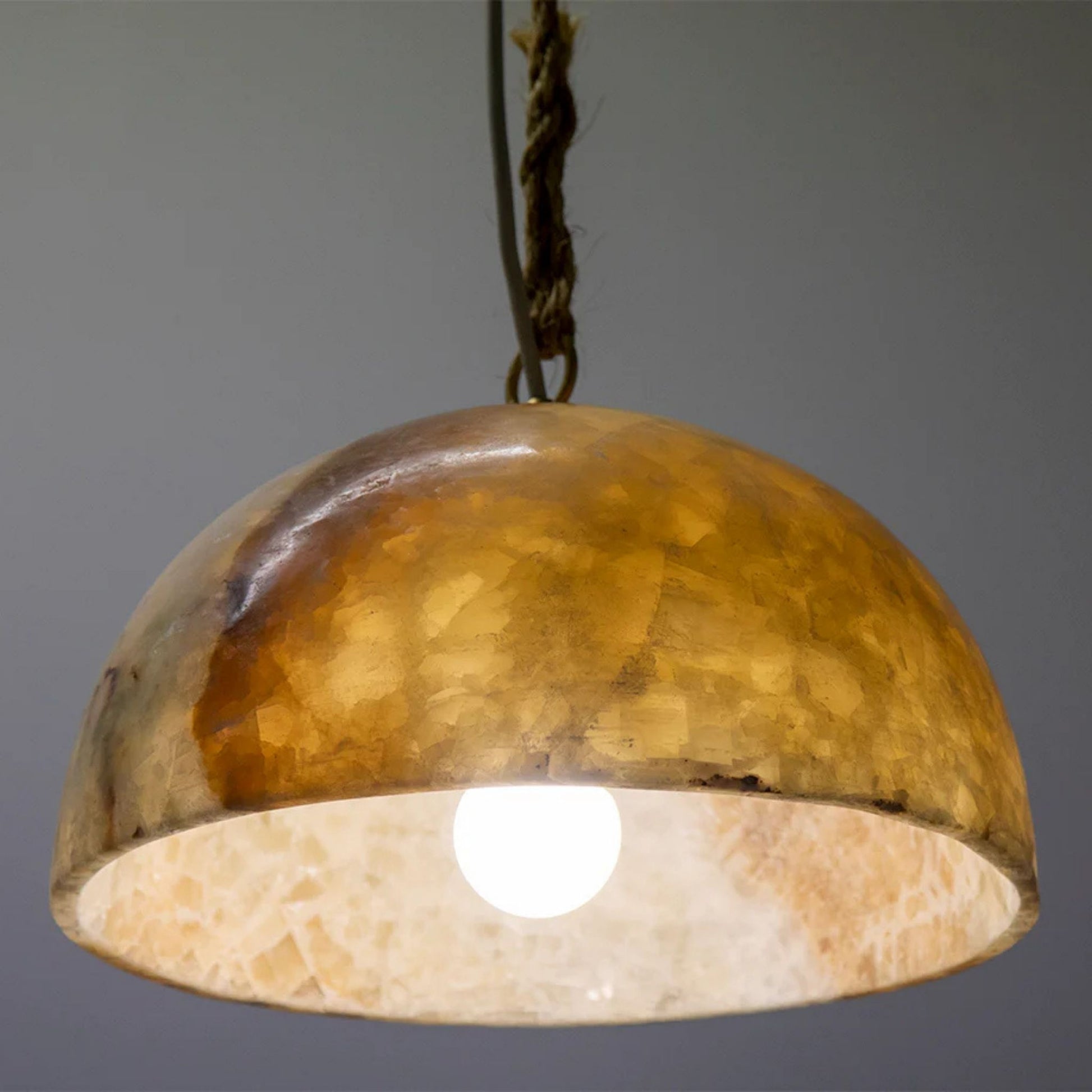 Shumba Onyx Polished Pendant Light Pendant Light Bisque Interiors