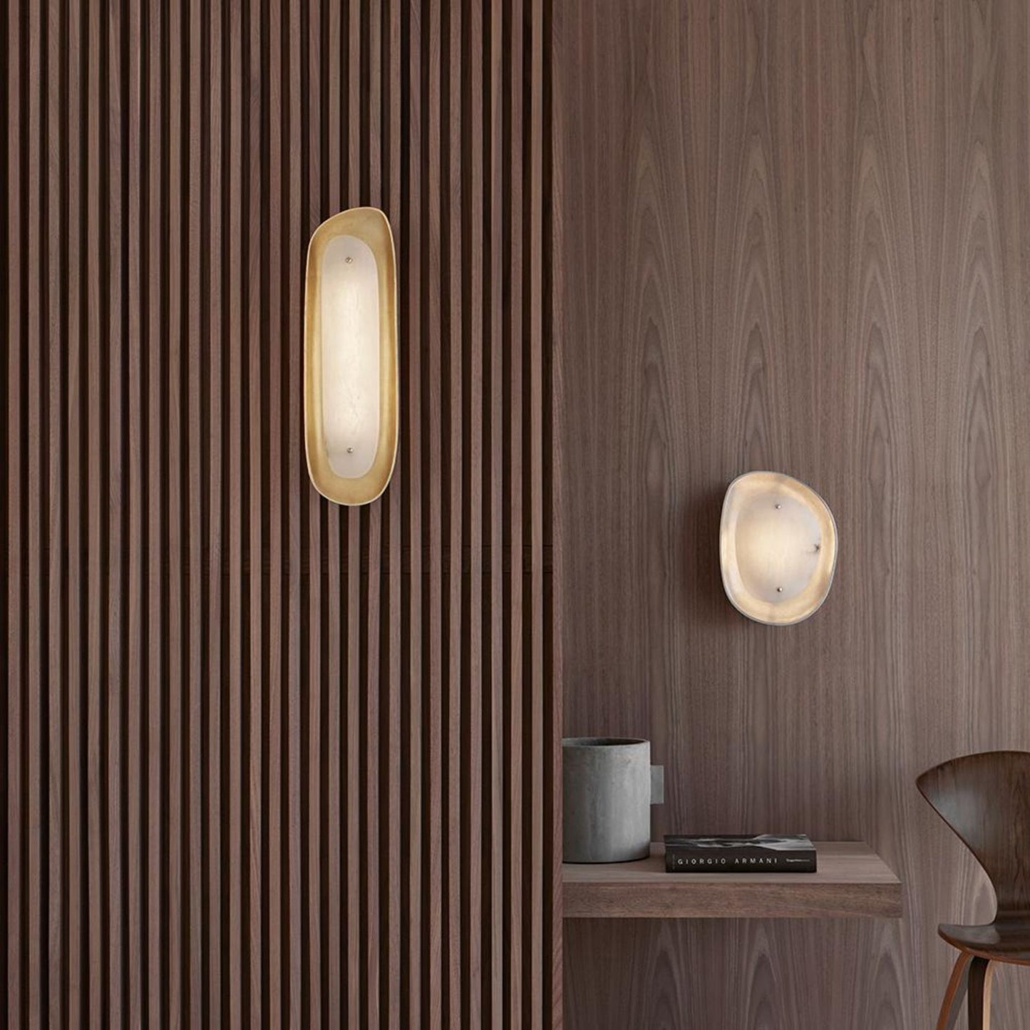 AERIN Samos Alabaster Small Sculpted Wall Sconce - Gild Wall Light Bloomingdales Lighting