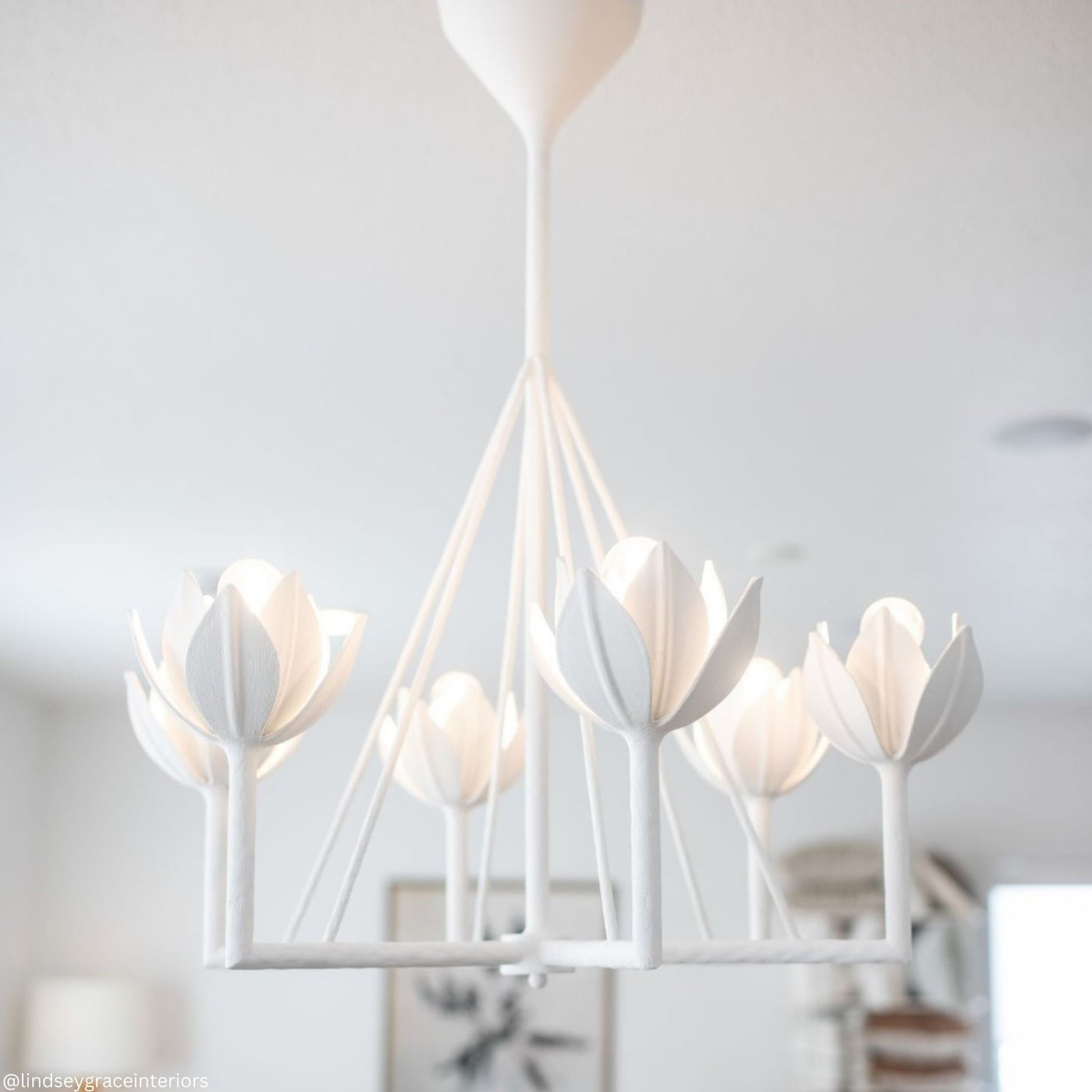 Julie Neill Alberto Small Single-Tier Chandelier - Plaster White Pendant Light Bloomingdales Lighting