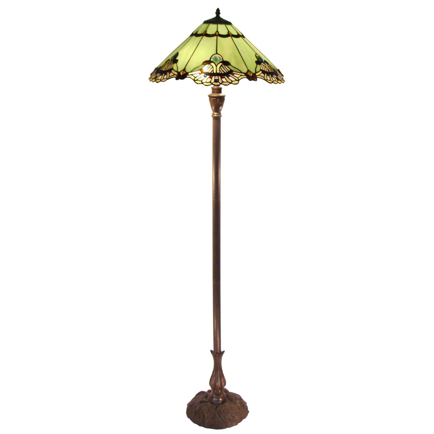 Benita Jade Stained Glass Floor Lamp Floor Lamp G&G Bros