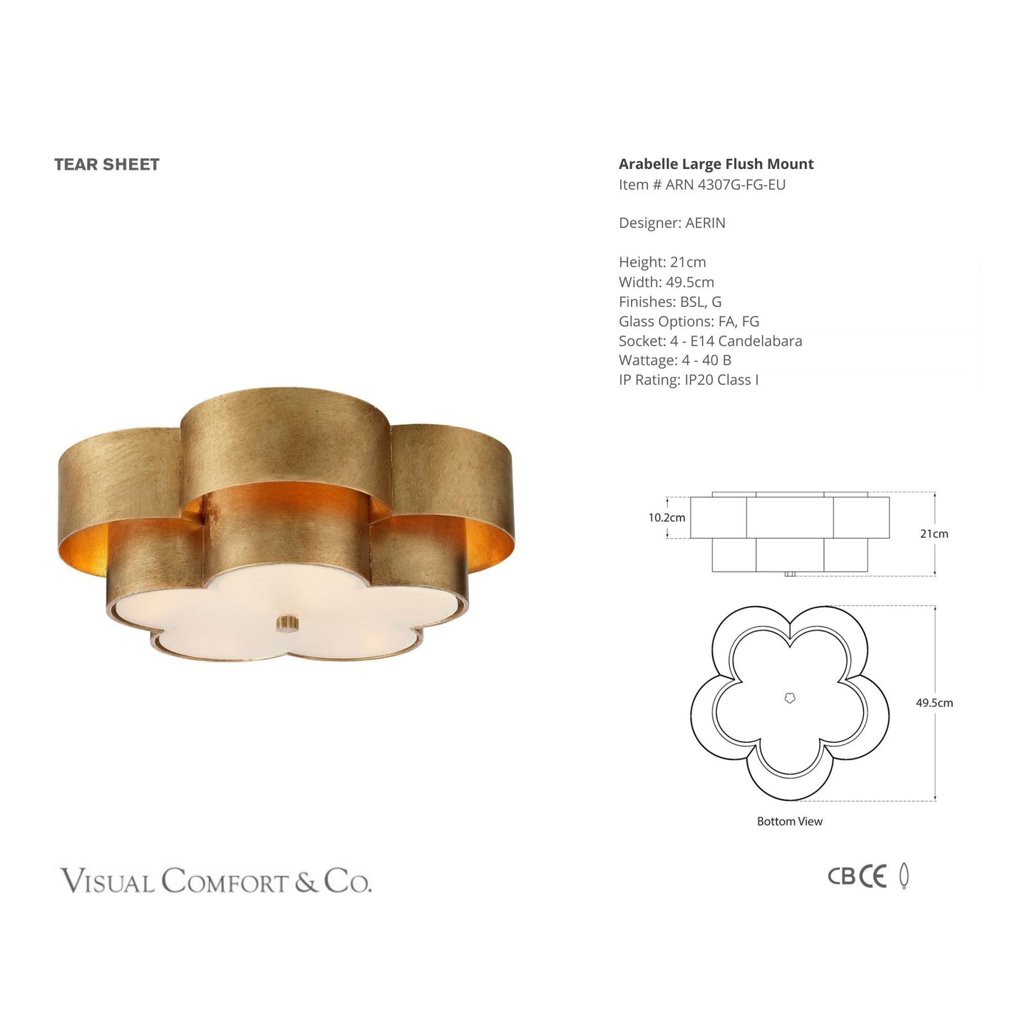 AERIN Arabelle Large Flush Mount Ceiling Light Ceiling Flush Mount Bloomingdales Lighting