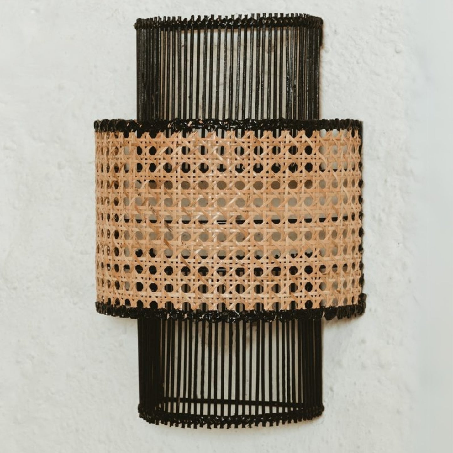 Shanghai Natural Rattan Wall Sconce Wall Light Gypset Cargo