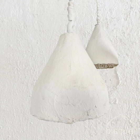 Abasi Clay Pendant Light Pendant Light Bisque Interiors