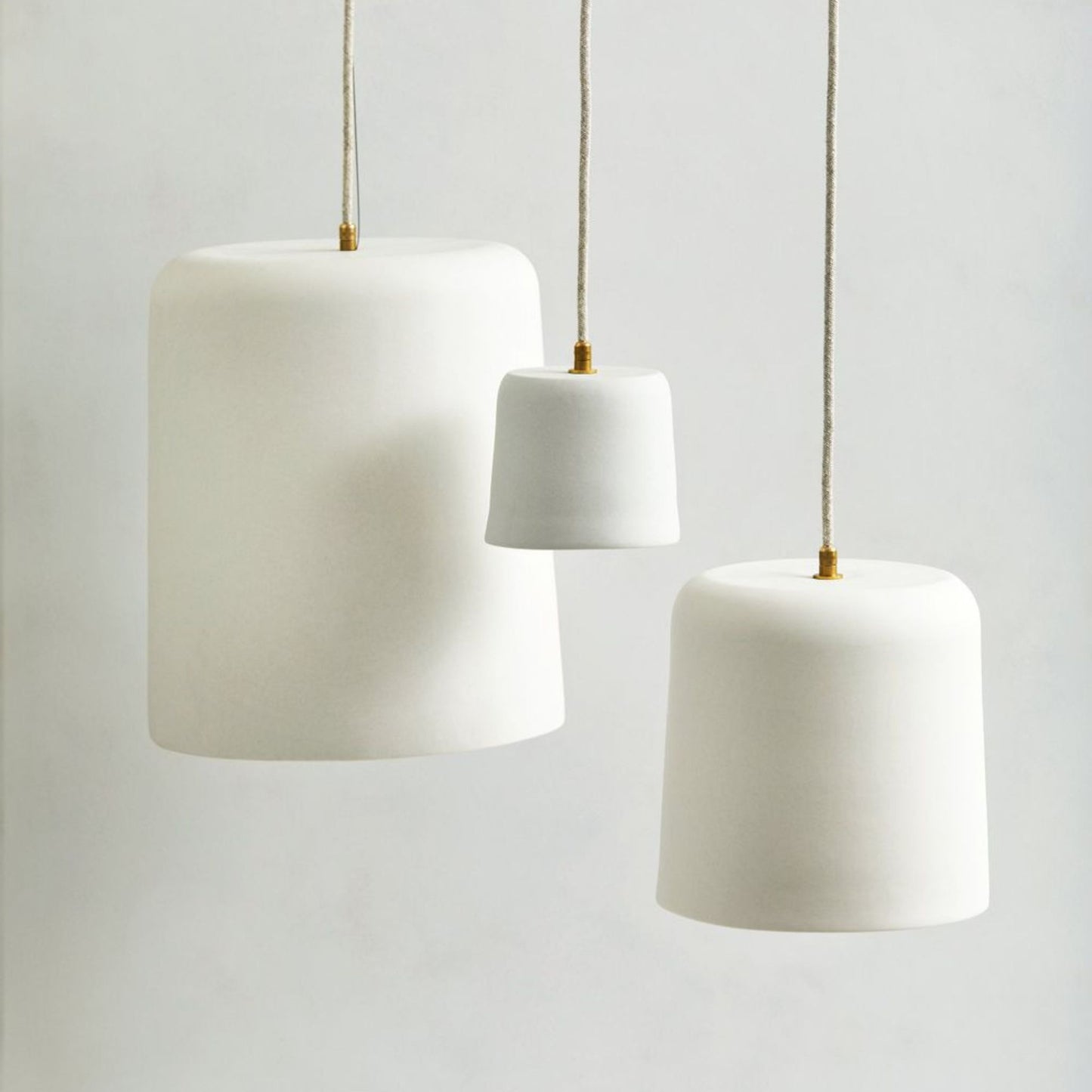 Dawn Extra Large Ceramic Pendant Light Pendant Light Studio Enti White Brass