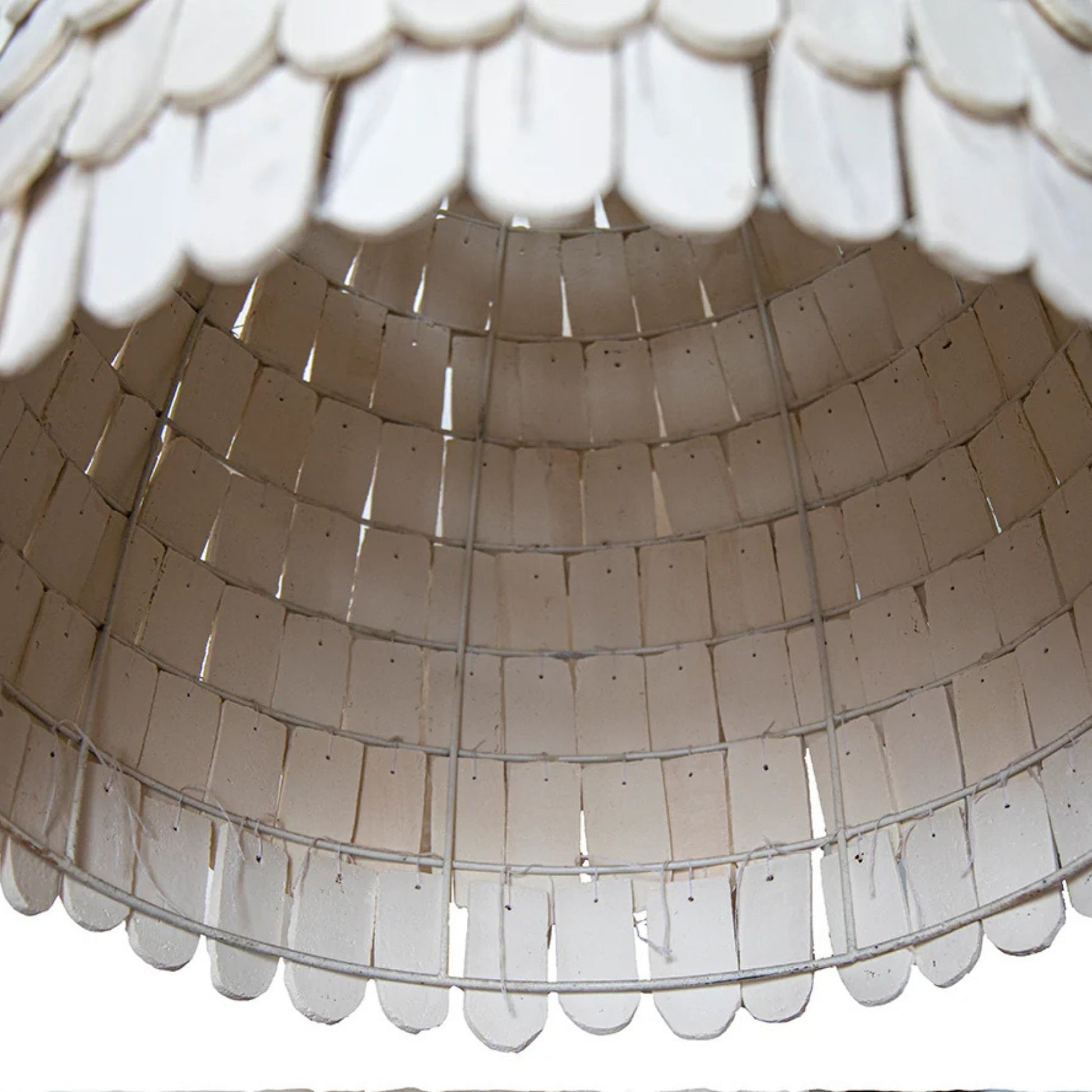 Yudi Tall U Clay Pendant Light Pendant Light Bisque Interiors