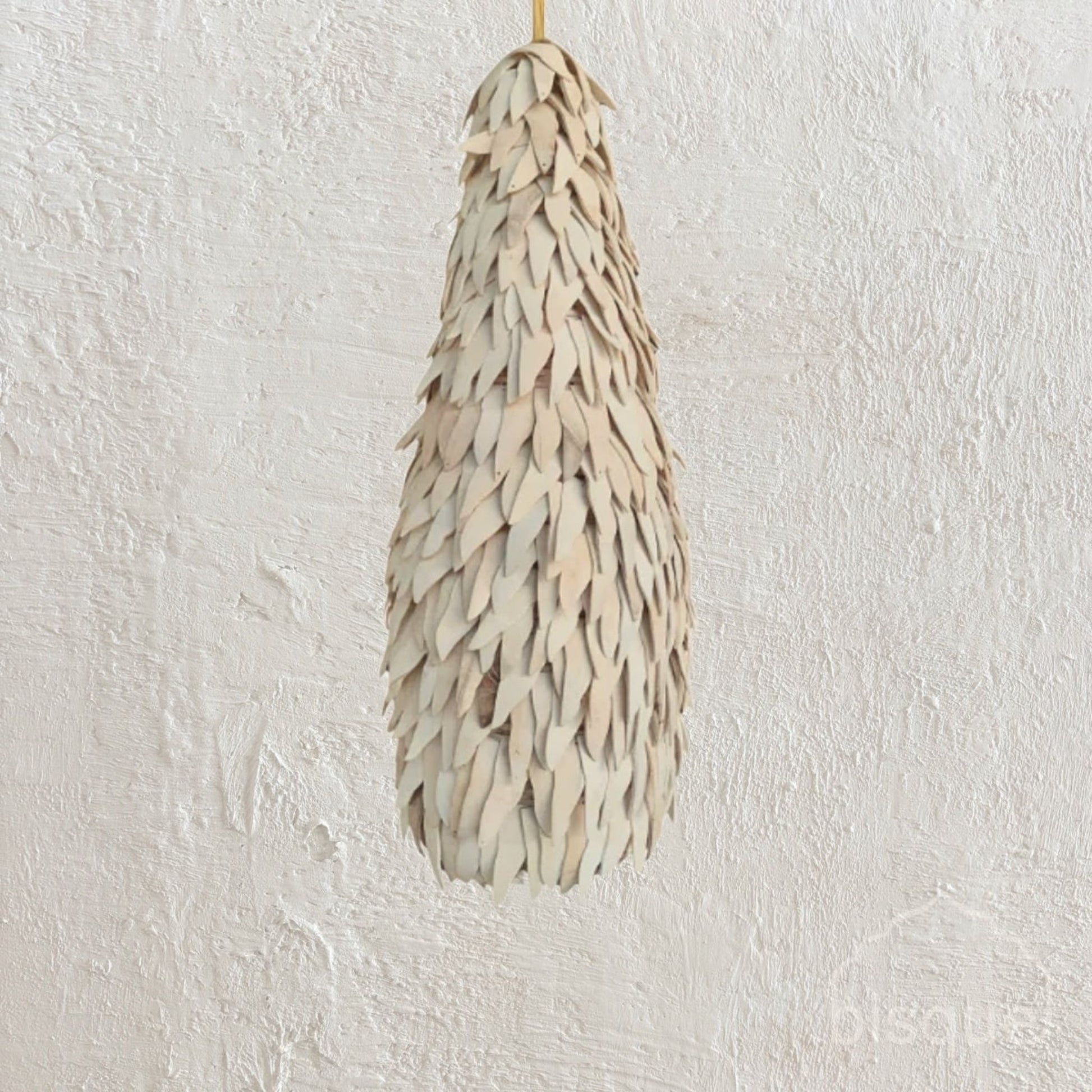 Zola Tall Coconut Pendant Light Pendant Light Bisque Interiors