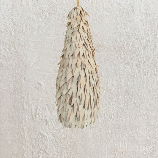 Zola Tall Coconut Pendant Light Pendant Light Bisque Interiors