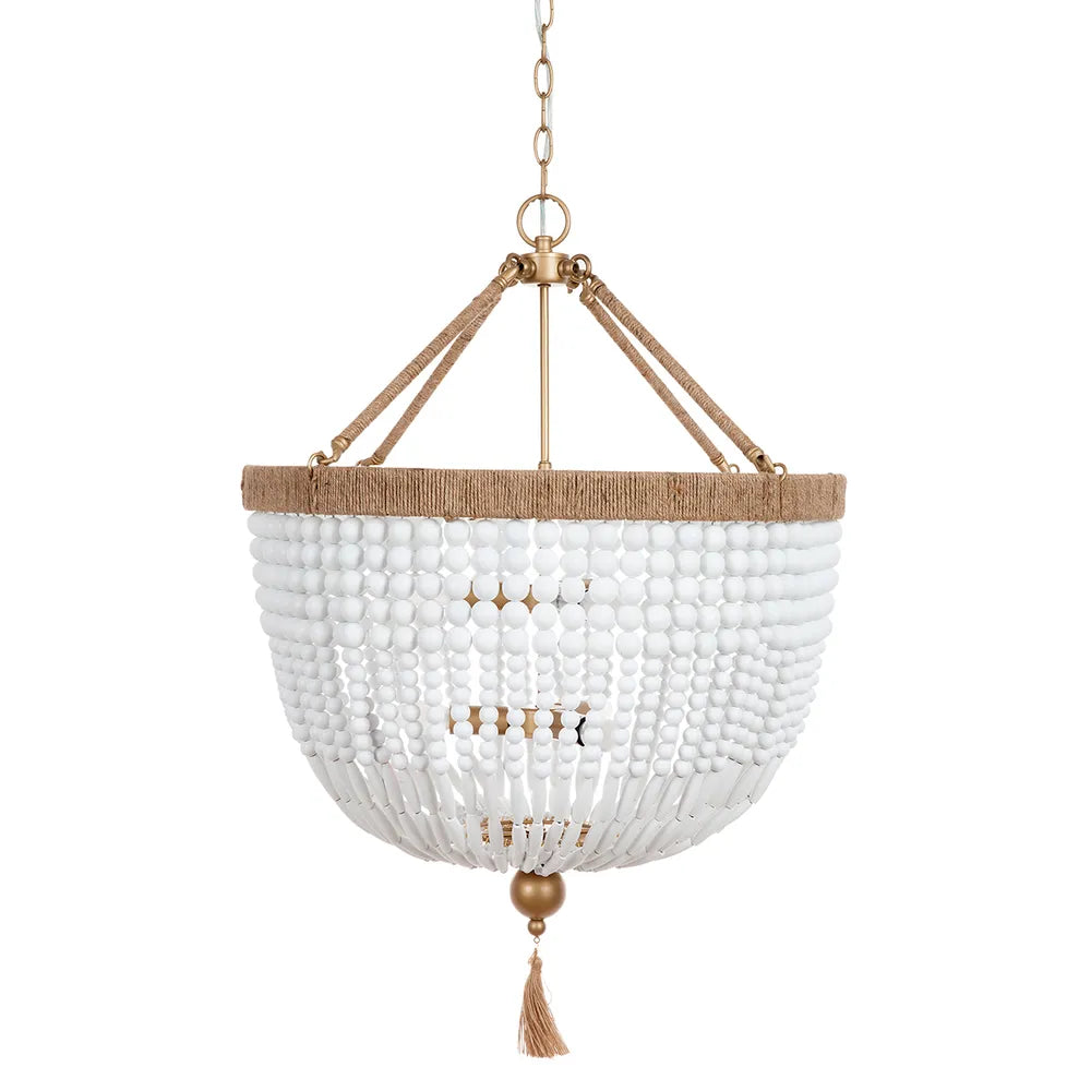 Malabar White Small Beaded Pendant Light Pendant Light Cafe Lighting Large