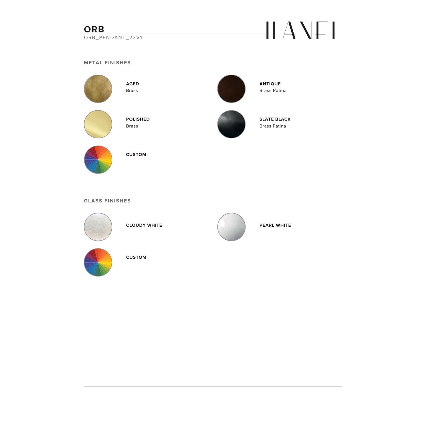 Orb Single Glass Pendant Light Pendant Light ILANEL