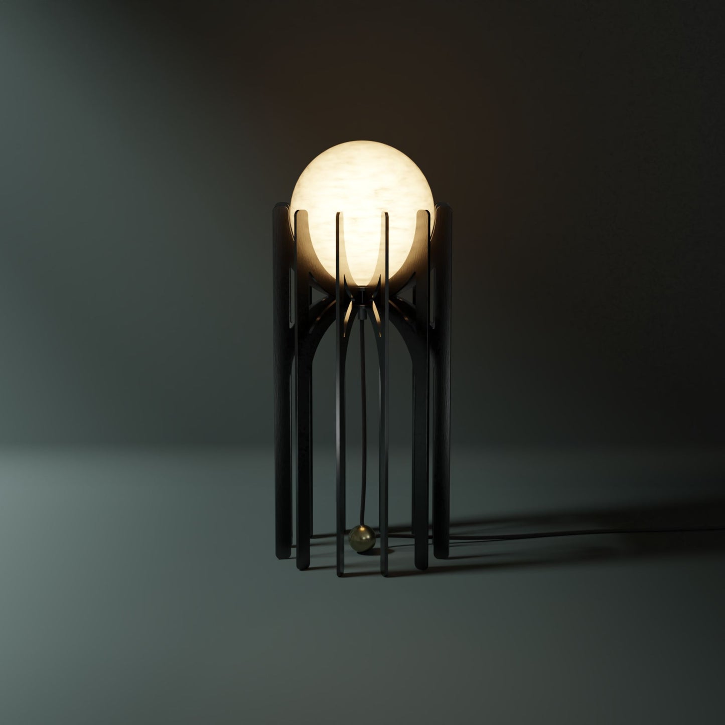 Stella Tower Table Lamp Table Lamp ILANEL Brushed Black Mini Tower