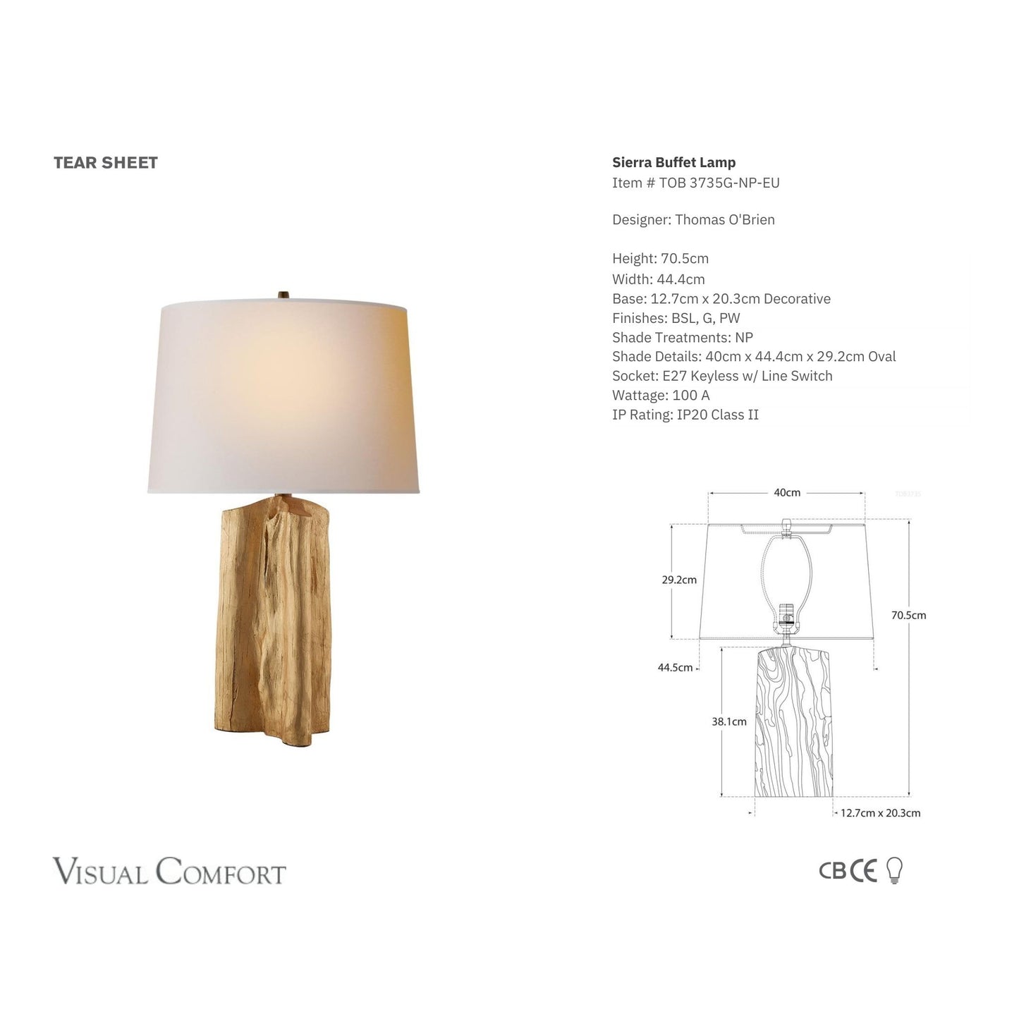 Thomas O'Brien Sierra Buffet Table Lamp - Gild Table Lamp Bloomingdales Lighting