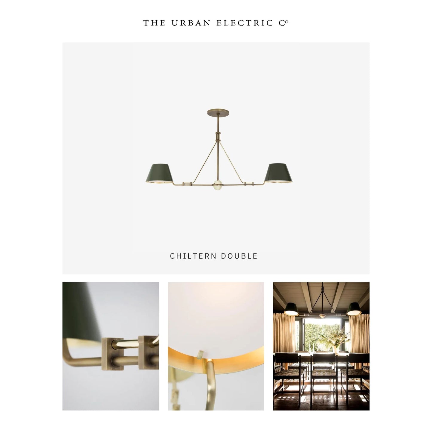 Urban Electric Co.Chiltern Double Hang Antique Brass Chandelier Pendant Light Bloomingdales Lighting
