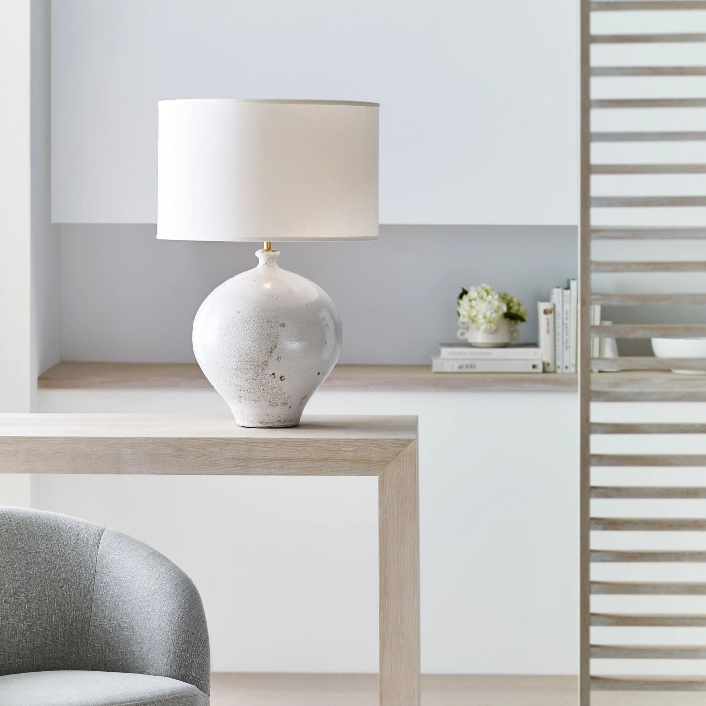 AERIN Gaios Ceramic Table Lamp - Pharoah White Table Lamp Bloomingdales Lighting