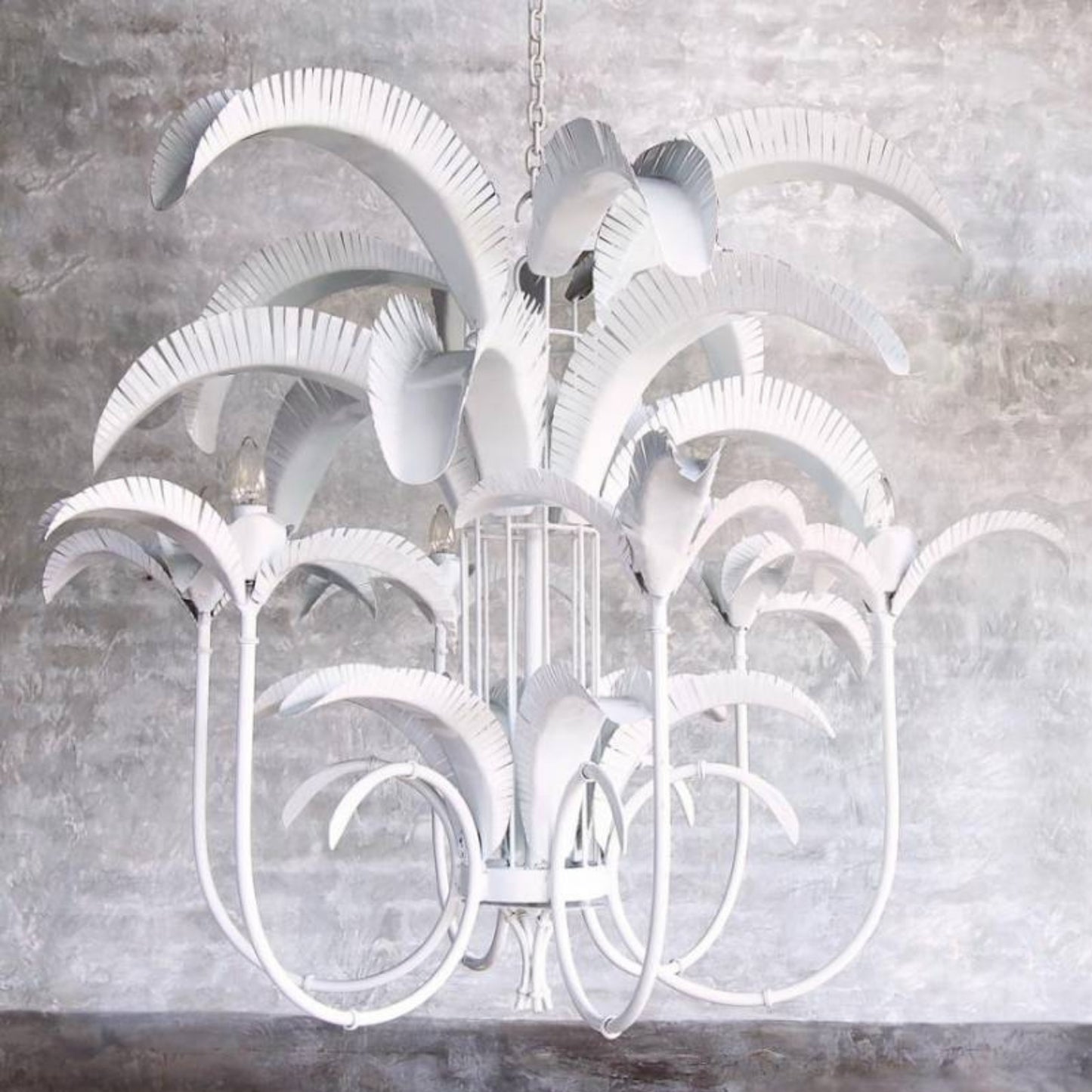 Cayman Island Palm Large Chandelier Chandelier Gypset Cargo White Large