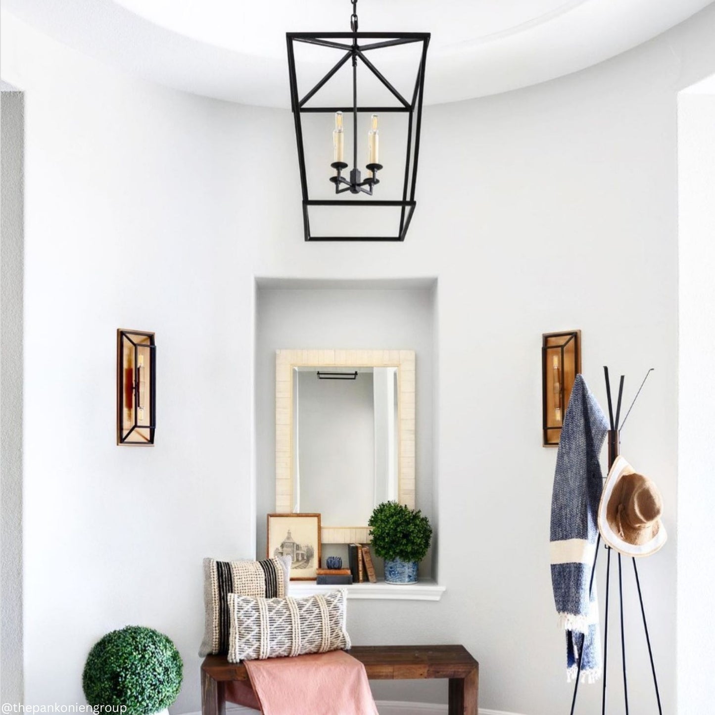 Chapman & Myers Darlana Medium Lantern Light - Aged Iron Pendant Light Bloomingdales Lighting